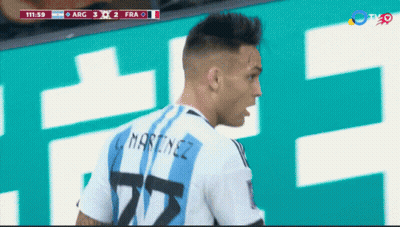 Soccer Player With Martinez Name On Back GIF