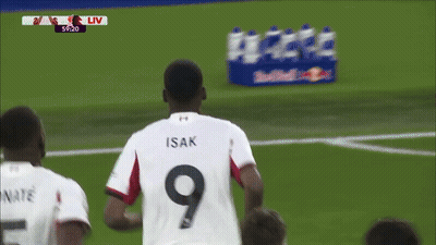 Soccer Player With Name Isak On Shirt GIF