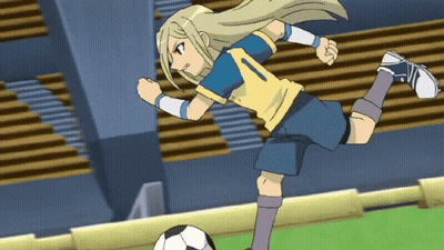 Soccer Player With Number 1 Kicking Ball GIF