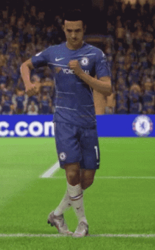 Soccer Player With Number 1 Running GIF