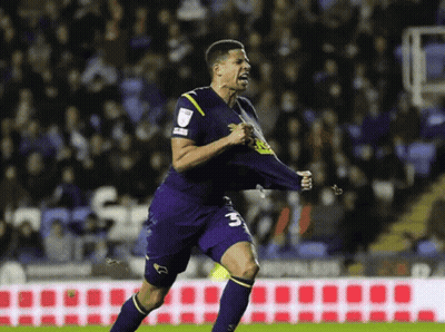 Soccer Player With Number 3 On Shorts Celebrating GIF