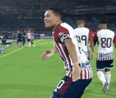 Soccer Player With Number 80 On Shirt GIF