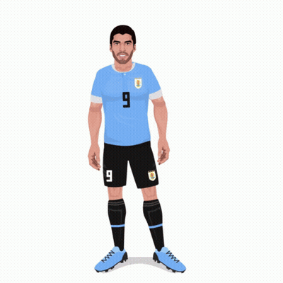 Soccer Player With Number 9 On Jersey GIF