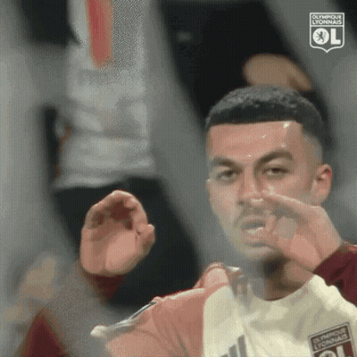 Soccer Player With Olympique Lyonnais Jersey GIF