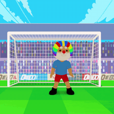 Soccer Player With Rainbow Hat GIF
