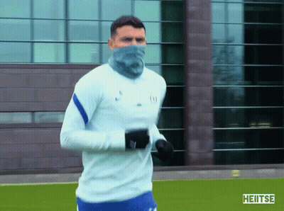 Soccer Player With Scarf Running Heitse GIF
