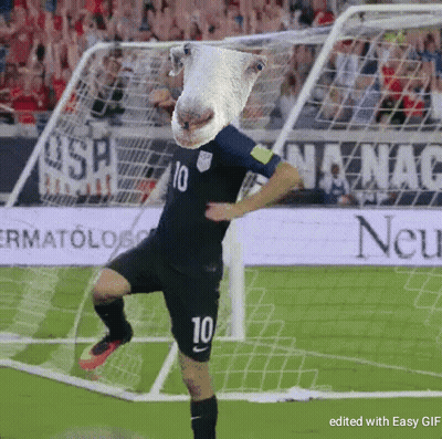 Soccer Player With Sheep Head And Number 10 GIF