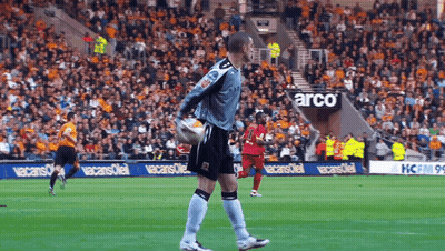 Soccer Player With Vacasoleil Banner GIF