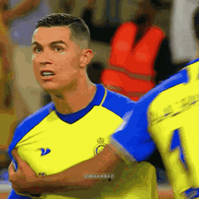 Soccer Player With Yellow Blue Jersey Number 22 GIF