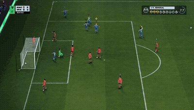 Soccer Player Yellow Headband Blue Jersey Crowd GIF