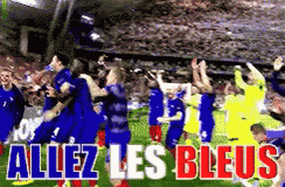 Soccer Players Allez Les Bleus In Red GIF