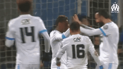 Soccer Players Celebrating A Goal GIF