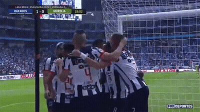 Soccer Players Celebrating A Goal GIF