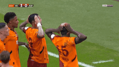 Soccer Players Celebrating Goal Against Team 24 GIF