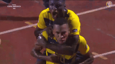 Soccer Players Celebrating Goal At Copa America GIF