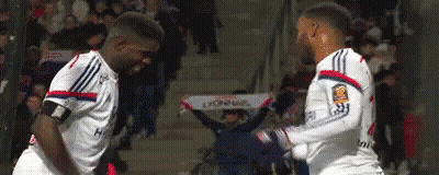 Soccer Players Celebrating Goal GIF