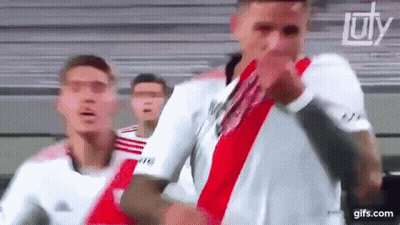 Soccer Players Celebrating Goal GIF