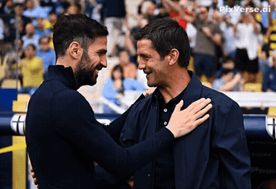 Soccer Players Celebrating Goal Score 0-2 GIF
