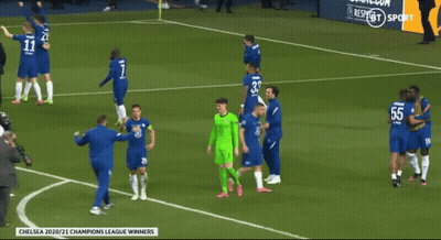 Soccer Players Chelsea 2020/21 Champions League Winners GIF