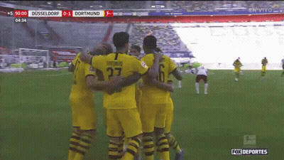 Soccer Players Huddled Number 27 Jersey GIF