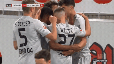 Soccer Players Huddled Together Number 5 GIF