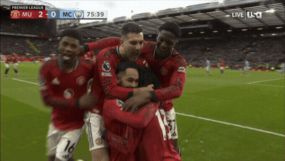Soccer Players Hugging At 75:39 GIF