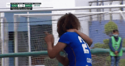 Soccer Players Hugging GIF