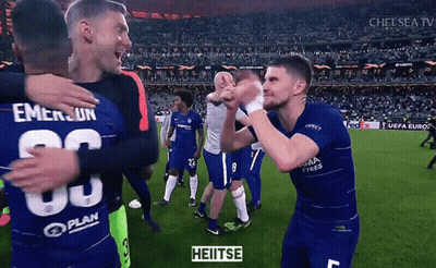 Soccer Players Hugging With Chelsea TV GIF