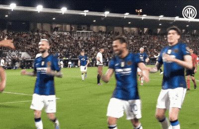 Soccer Players In Blue And White Jerseys Number 10 GIF