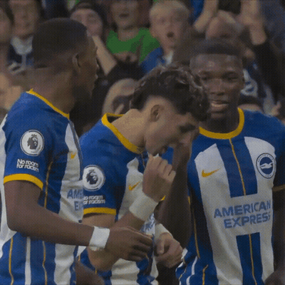 Soccer Players In Blue And White Jerseys Saying No Room For Error GIF