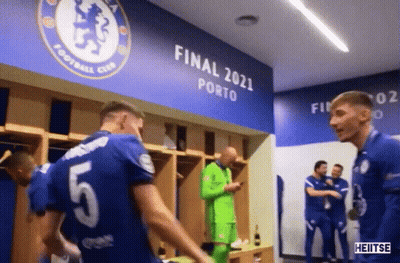 Soccer Players In Locker Room Final 2021 Porto GIF