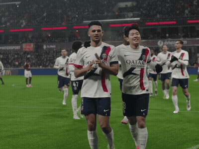 Soccer Players In Qatar Airways Jerseys GIF