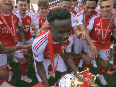 Soccer Players In Red And White With Emirates Fly GIF