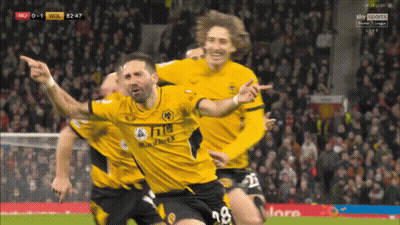 Soccer Players In Yellow Wolves Jerseys GIF