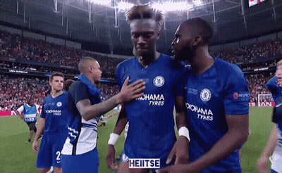 Soccer Players In Yokohama Tyres Jerseys GIF