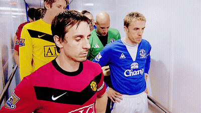 Soccer Players Including One In Blue Jersey Saying Chang GIF