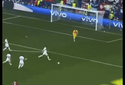 Soccer Players On A Field With A Banner That Says Vivo GIF