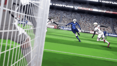 Soccer Players On A Field With A Motune Banner GIF