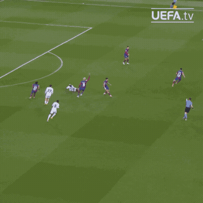 Soccer Players On A Field With Uefa.tv In The Corner GIF