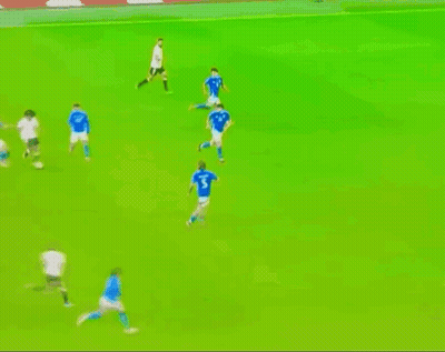 Soccer Players On Field Number 14 GIF