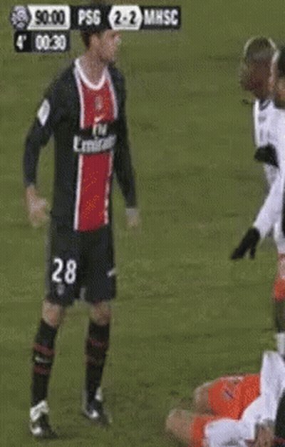 Soccer Players On Field Number 14 Jersey GIF