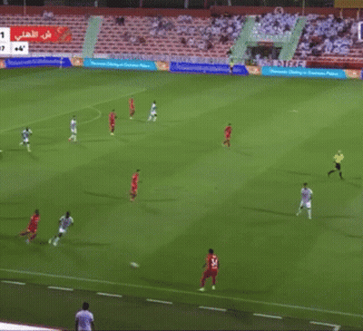 Soccer Players On Field With Admoc Pro League Ads GIF