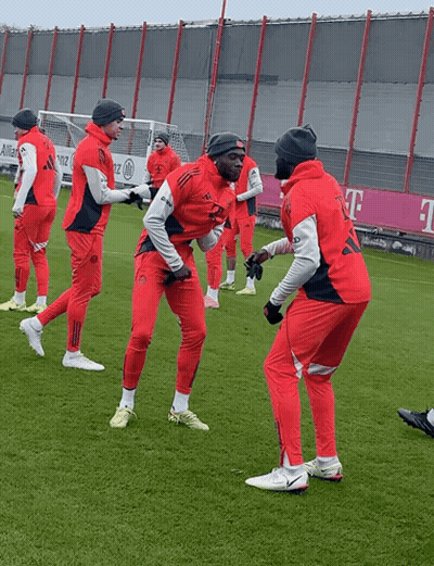 Soccer Players On Field With Allianz Banner GIF