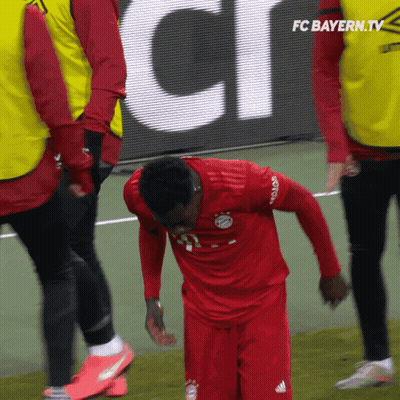 Soccer Players On Field With Allianz Banner GIF
