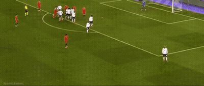 Soccer Players On Field With Bestintegrol Banner GIF