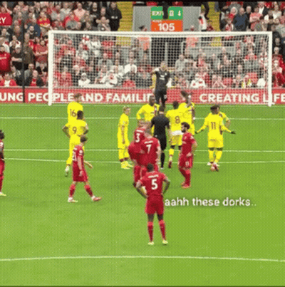 Soccer Players On Field With Creating Life Sign GIF