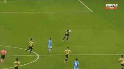 Soccer Players On Field With ESPN Logo GIF