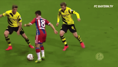Soccer Players On Field With FC Bayern.tv GIF
