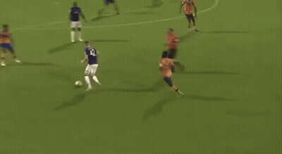 Soccer Players On Field With Goodbye Buying Ad GIF
