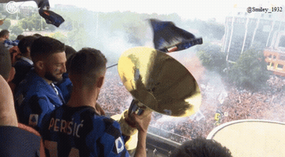 Soccer Players On Field With Hyundai Ad GIF